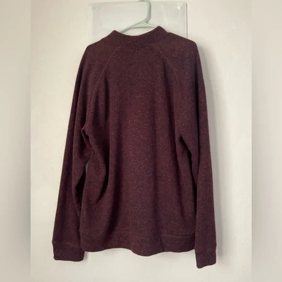 ❄️4 for $25 Sale!❄️ Old Navy, Burgundy zipper pull over. XXL made in Egypt - Picture 4 of 4